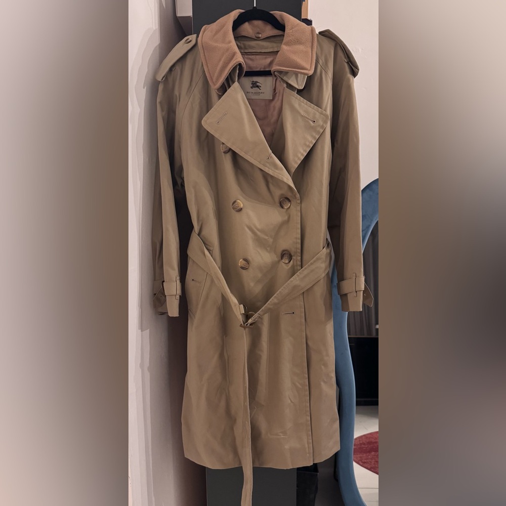 Burberry Beige Double-Breasted Men’s Trench Coat